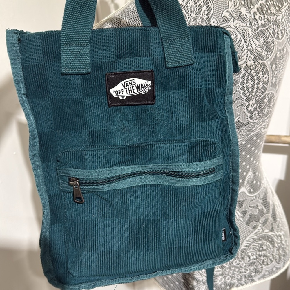 Vans Green Corduroy Mini Backpack - Casual Bag - Picture 11 of 13